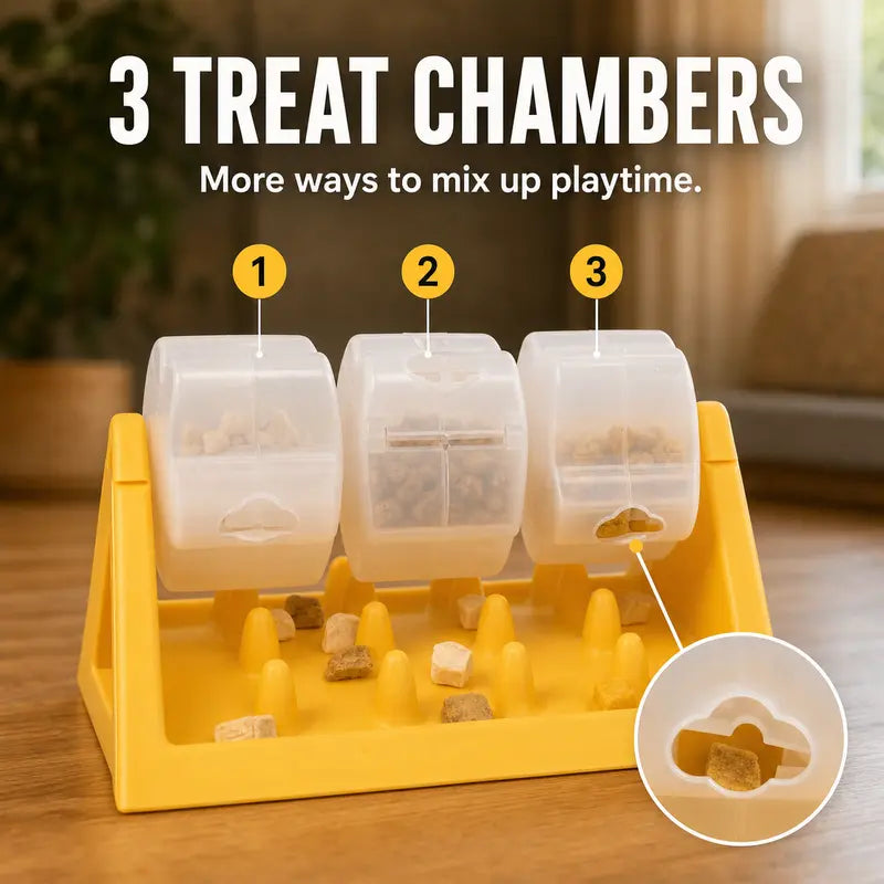 360-Degree Spin Interactive Dog Treat Dispenser & Slow Feeder Puzzle Toy