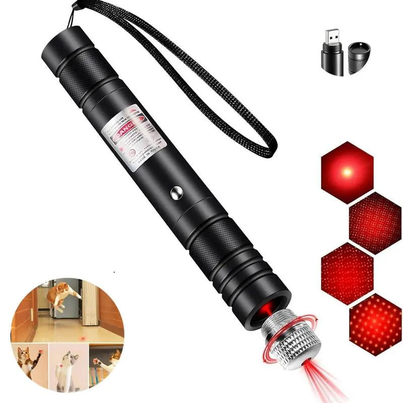 Rechargeable Green Laser Pointer & Line Light Flashlight – Long Range Presentation Pen, Office Tool & Interactive Cat Toy for Pets