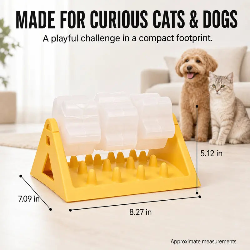 360-Degree Spin Interactive Dog Treat Dispenser & Slow Feeder Puzzle Toy
